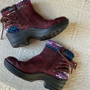 Bionica Reign Boots in Eggplant Leather Size 7